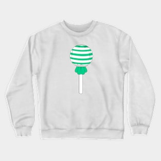 Mint green stripe lollipop Crewneck Sweatshirt